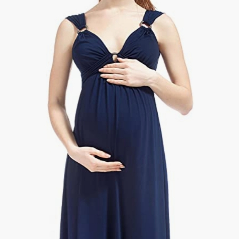 Maternity Dress, Silky Empire Waist